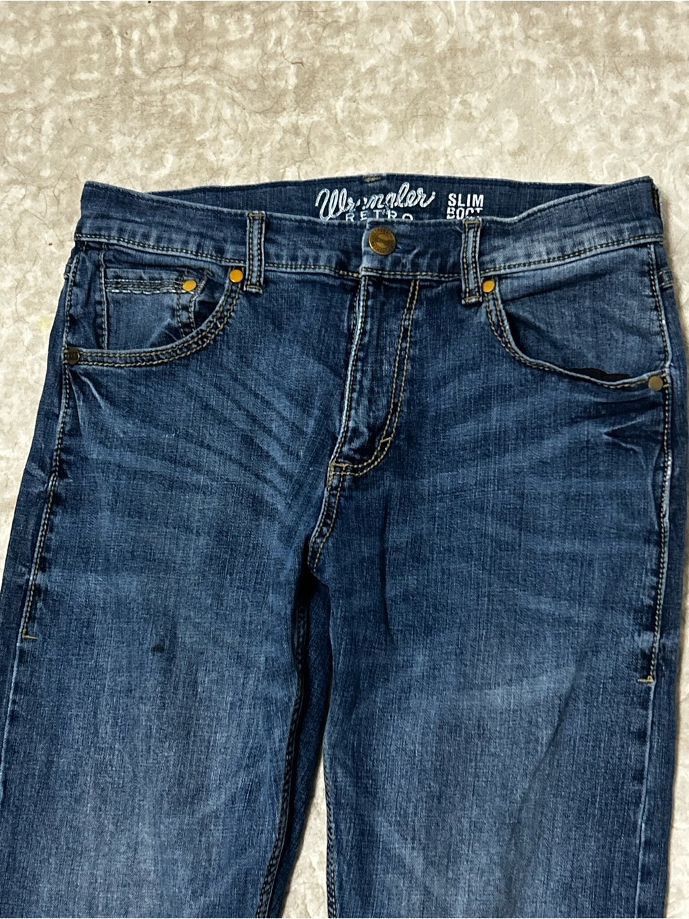 Men’s Wrangler Retro Slim Boot men’s  Blue Jeans Men's Wrangler Ed